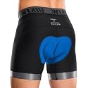 Bikewa Men's Cycling Underwear with Anti-Slip Leg Grips 4D Padded Bike Shorts MTB Liner for Bicycle Biking Riding