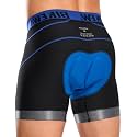 Bikewa Men's Cycling Underwear with Anti-Slip Leg Grips 4D Padded Bike Shorts MTB Liner for Bicycle Biking Riding