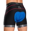 Bikewa Men's Cycling Underwear with Anti-Slip Leg Grips 4D Padded Bike Shorts MTB Liner for Bicycle Biking Riding
