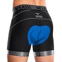 Bikewa Men's Cycling Underwear with Anti-Slip Leg Grips 4D Padded Bike Shorts MTB Liner for Bicycle Biking Riding