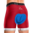 Bikewa Men's Cycling Underwear with Anti-Slip Leg Grips 4D Padded Bike Shorts MTB Liner for Bicycle Biking Riding