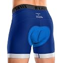 Bikewa Men's Cycling Underwear with Anti-Slip Leg Grips 4D Padded Bike Shorts MTB Liner for Bicycle Biking Riding