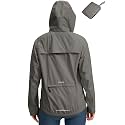 Bikewa Women's Cycling Rain Jackets Waterproof Windbreaker Lightweight Running Windproof Reflective Jacket Packable Hooded
