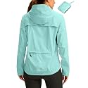 Bikewa Women's Cycling Rain Jackets Waterproof Windbreaker Lightweight Running Windproof Reflective Jacket Packable Hooded