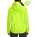 Bikewa Women's Cycling Rain Jackets Waterproof Windbreaker Lightweight Running Windproof Reflective Jacket Packable Hooded