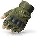 Biking Gloves Men Boys Girls Cycling Exercise Half Finger Fingerless Gloves Motor Bike Riding Anti-Slip Weight Lifting Bike Workout Climbing Bicycle Gym Skate Gloves (Green)
