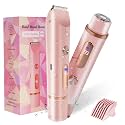 Bikini Trimmer for Women 2in1 High Power Epilators Hair Removal Waterproof Electric Razors Women's Electric Razor Pubic Hair Trimmer Shaver for Women for Ladies Pubic, Face, Underarms, Legs (Pink)