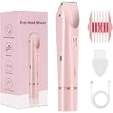 Bikini Trimmer for Women – Waterproof Electric Razor with Stainless Steel Blades, Rechargeable Battery, Pubic Hair Shaver for Women, Facial &amp; Body Hair Remover, Pink