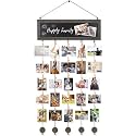 Bikoney Hanging Picture Frame Collage with Blackboard - Weathered Grey