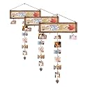 Bikoney Picture Frames Collage Wall Decor Hanging Photo Display Multi Pictures Organizer with Wood Bulletin Board Photo Board 30 Clips and 6 Pushpins for Room (Carbonized Black) (Pack of 3)