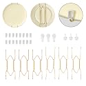 Bilillo 6 Pack Plate Hangers for Wall, 6/8 Inch Invisible Wire Holders