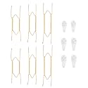 Bilillo 6 Pack Plate Hangers for Wall, 10/12/14 Inch Invisible Holders