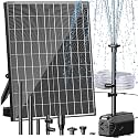 Biling 20W Solar Fountain Pump 320 GPH Adjustable Flow for Outdoor Pond