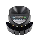 Bill Counter Machine Blue Mixed Coin Value Sorter Euro Coin Counter For European Market Coins Counting Machine With 8 Money Tube(Japanese)