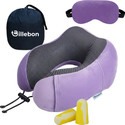 Billebon Premium Memory Foam Travel Neck Pillow Combo with Carry Bag, Ear Plugs, Neck Pillow & Eye Shade