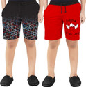 Billion Short For Boys Casual Printed Cotton Blend (Multicolor, Pack of 2)