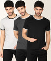 Billion Solid Men Round Neck Multicolor T-Shirt