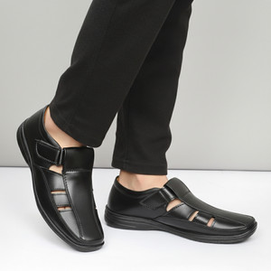 biloni Men Flats Sandal Black 9