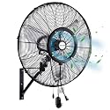 BILT HARD 24" Oscillating High-Velocity Outdoor Wall Misting Fan, 3-Speed Patio Fans for Outside, 80° Oscillation, Waterproof, Industrial Wall Mount Fan for Outdoor- UL Listed