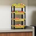 Multipurpose Plastic Dish Rack (4 Layer, Ivory)