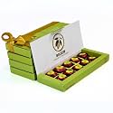 BILZEN Gourmet Dark Chocolates with Dates And Roasted Pistachio Gift Box | No Preservative | No Added Sugar | Healthy Snacks | 10 Piece, Pack of 1