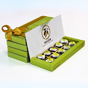 bilzen gourmet white chocolates with dates and roasted pistachio gift box  no preservative no added sugar  healthy snacks  10 piece pack of 1