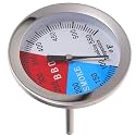 Stainless Steel Dial Barbecue Thermometer with Large Display Screen