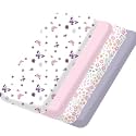 Bimocosy Pack and Play Sheets 4 Pack, 38" x 26" Mini Crib Sheets for Girls