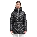 BINACL Women's Winter Warm Long Stylish Shiny Coat Outwear Pockets Quilted Thicken Hooded Parka Jacket with Adjustable Waist