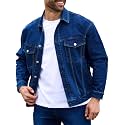 Bindefon Denim Jackets for Men Trucker Jean Jacket Unlined Coats