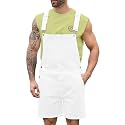 Bindefon Denim Overalls for Men Short Jumpsuit Work Bib Coveralls