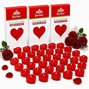 Bindian Candle Heart Shaped Tea Light Candles