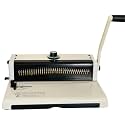 Binding Machine, Double-Loop Binding Machine Iron Loop Binding Photo Album Notebook Desk Calendar Punching Machine Coil Binder Office Electronics