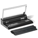 Binditek Comb Binding Machine, 19-Hole, 145 Sheet, Comb Punch Binder Machine with Starter Kit 30 PCS 1/2" Binding Combs, Comb Binder Machine for Letter Size, A5 or Smaller Sizes, Binding Supplies