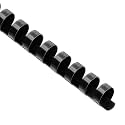 Binditek Plastic Binding Comb Spines, 5/8 Inch, 19 Ring, Black, 100 Pack