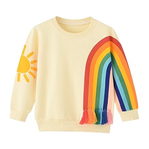 BINIDUCKLING Baby Girl Rainbow Sweatshirt for Girls