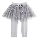 BINIDUCKLING Toddler &amp; Little Girls Glitter Tutu Skirt with Leggings 18 Months-6 Years