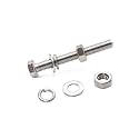 10-Pack M6 x 80mm Hexagon Screws Hex Bolts with M6 Hex Nuts M6 Flat Washers/Spring Lock Washers Set, 304/18-8, Plain Finish