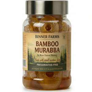 binner farms bamboo murabba in raw forest honey -bans ka murabba -bone health  height growth bamboo murabba 800 g