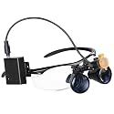 Binocular Loupes with Light, 3.5x Magnifying Optical Glasses+3W LED Head Light Lamp＋Organizer Bag with 420 mm Working Distance