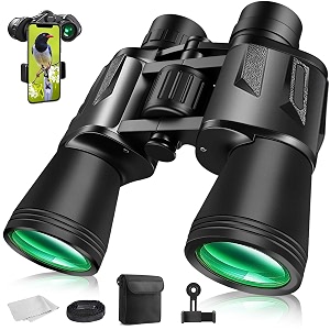 binoculars for adults 20 x 50 sturdy binoculars with smartphone adapter for bird watching hunting outdoor travel amp nature compact lightweight waterproof binoculars suitable for glasses wearers