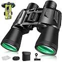 Binoculars for Adults, 20 x 50, Sturdy Binoculars with Smartphone Adapter for Bird Watching, Hunting, Outdoor, Travel & Nature, Compact, Lightweight, Waterproof Binoculars Suitable for Glasses Wearers