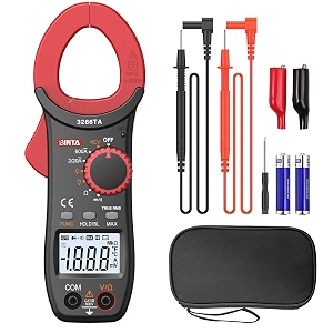 binta digital clamp meter multimeter 2000 counts with auto range ncv trms
