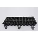 Bio Blooms Agro India Pvt. Ltd. Plastic Seed Germination Tray with Netted Pots | 98 Cavity | Black | 10 Pieces |