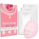 Bee & Beauty Bio Collagen Overnight Mask Pack of 3 | Korean Face Mask For Glass Skin | Pink Sheet Mask For Deep Hydration, Rejuvenation With Bulgarian Rose