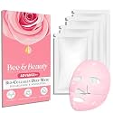 Bee &amp; Beauty Bio Collagen Overnight Mask Pack of 4 | Korean Face Mask For Glass Skin | Pink Sheet Mask For Deep Hydration, Rejuvenation With Bulgarian Rose