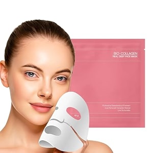 bio-collagen real deep mask - collagen face mask hydrating overnight pore minimizing elasticity improvementkorean glass skin hydrogel mask for deep hydration 45g  korean skincareface mask-1