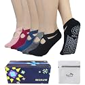BIOAUM Non Slip Yoga Socks for Women, Grippy Pilates Barre Socks