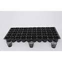 Bio Blooms Agro India Pvt. Ltd. Plastic Seed Germination Tray with Netted Pots | 50 Cavity | Black | 10 Pieces |