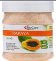 BIOCARE papaya scrub enriched with Vitamin E, Glycerin & Aloe vera  Scrub